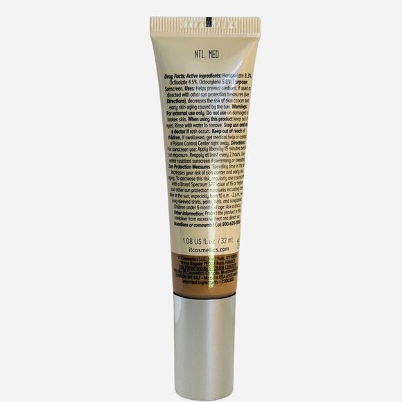 It Cosmetics CC+ Nude Glow Medium Coverage Skin Tint SPF40 NEUTRAL MEDIUM 1.08oz - Picture 4 of 9